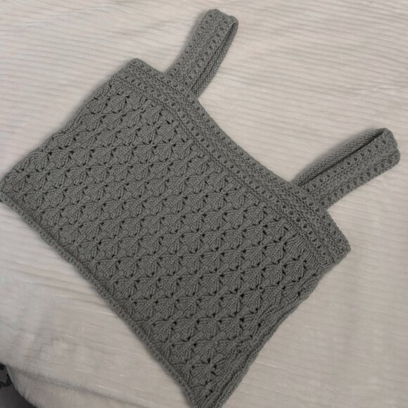 Vince Green Artichoke Cropped Squareneck Tank Top Cami Size Medium - Picture 10 of 10